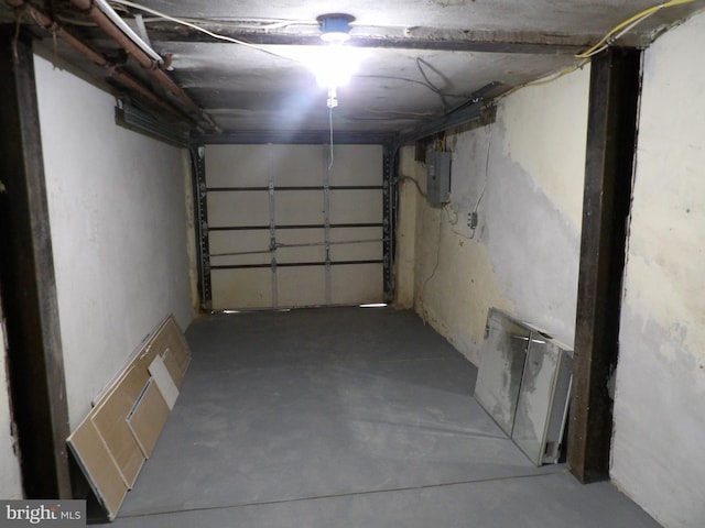 garage featuring electric panel