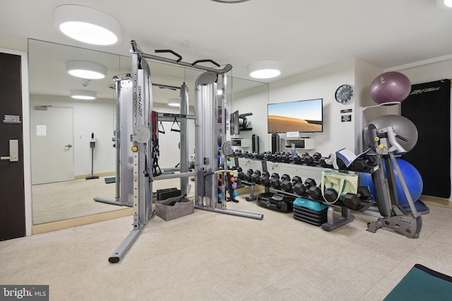 4200 Massachusetts Ave NW Unit 106, Washington, DC 20016 - exercise room featuring carpet flooring