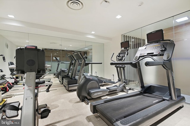 4200 Massachusetts Ave NW Unit 106, Washington, DC 20016 - exercise room featuring carpet floors