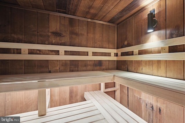 4200 Massachusetts Ave NW Unit 106, Washington, DC 20016 - relaxing sauna / steam room featuring wood ceiling and wood walls