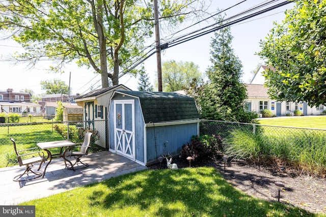 view of shed