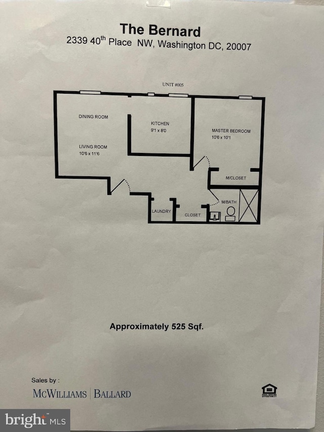 2339 40th Pl NW Unit 5, Washington, DC 20007 - view of room layout