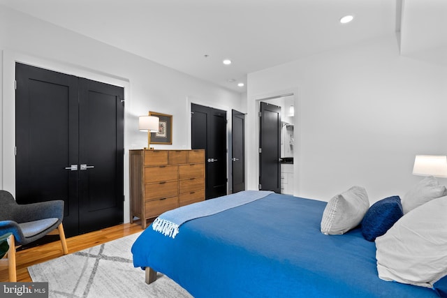 1169 Neal St NE Unit 1, Washington, DC 20002 - bedroom featuring recessed lighting, wood finished floors, and a closet