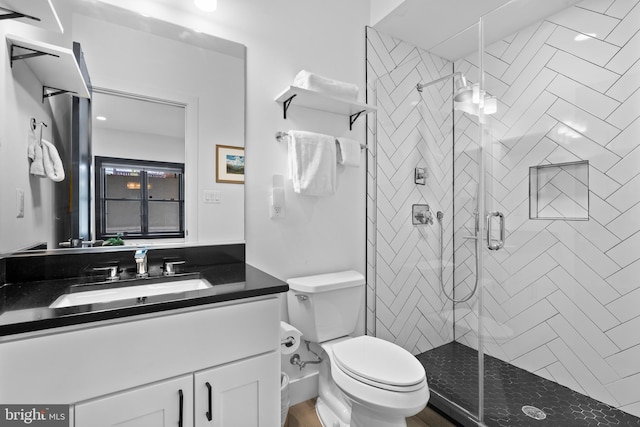 1169 Neal St NE Unit 1, Washington, DC 20002 - full bath with toilet, a shower stall, and vanity