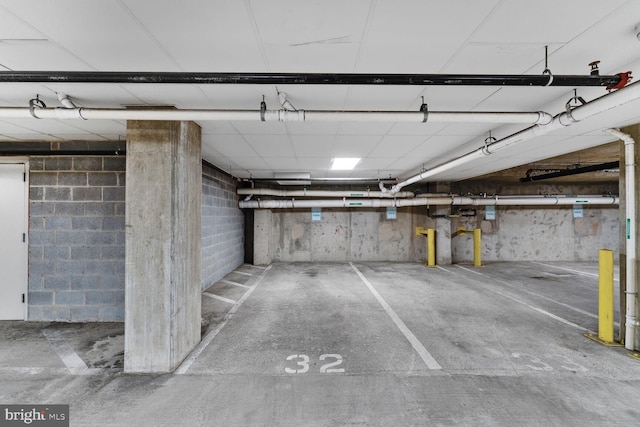 view of parking garage