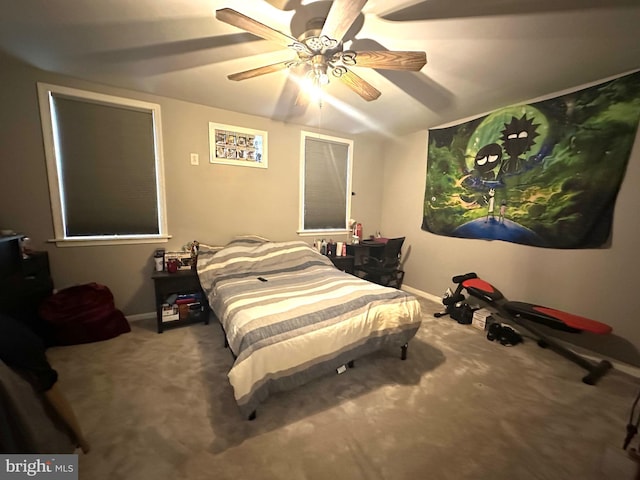 3525 Hartel Ave, Philadelphia, PA 19136 - carpeted bedroom with ceiling fan and baseboards