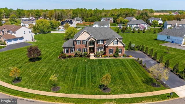 aerial view featuring a residential view