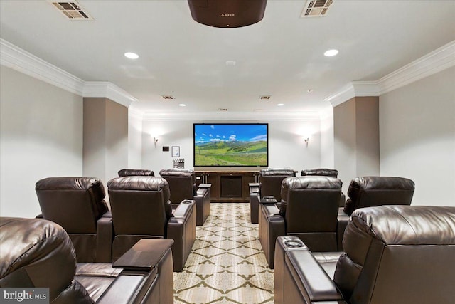 12000 Market St Unit 189, Reston, VA 20190 - cinema featuring recessed lighting, crown molding, and visible vents
