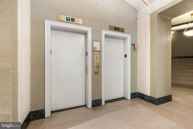 property entrance featuring elevator