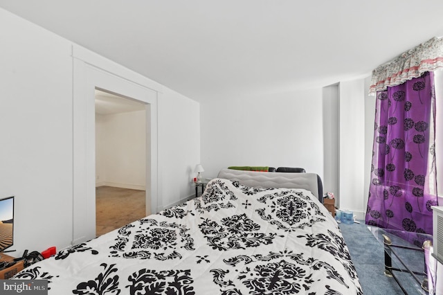 bedroom with carpet floors