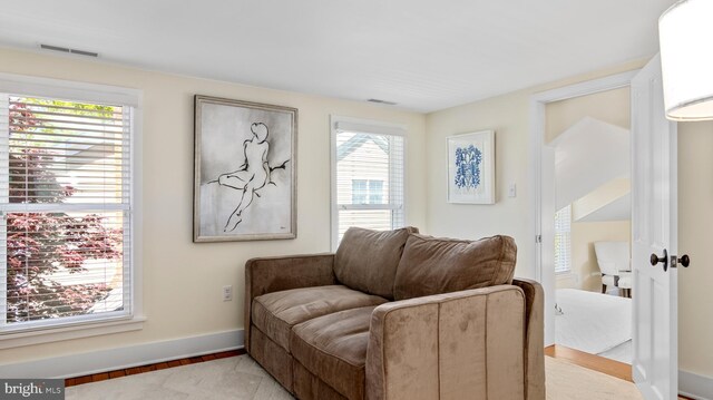 213 S Morris St, Oxford, MD 21654 - sitting room with baseboards and visible vents