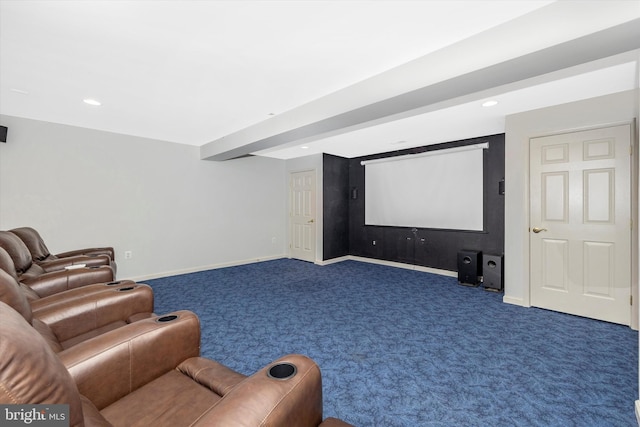 430 Timbermill Run, Emmitsburg, MD 21727 - home theater room featuring dark carpet, baseboards, and recessed lighting