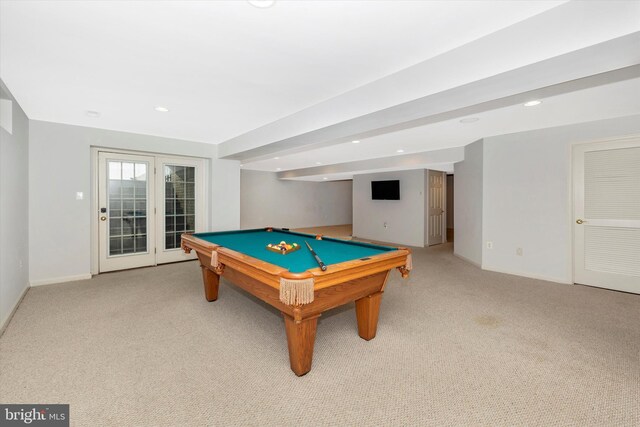 430 Timbermill Run, Emmitsburg, MD 21727 - playroom featuring carpet flooring, pool table, baseboards, and recessed lighting