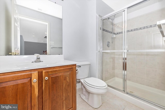 430 Timbermill Run, Emmitsburg, MD 21727 - full bathroom with tile patterned flooring, a shower stall, toilet, and vanity