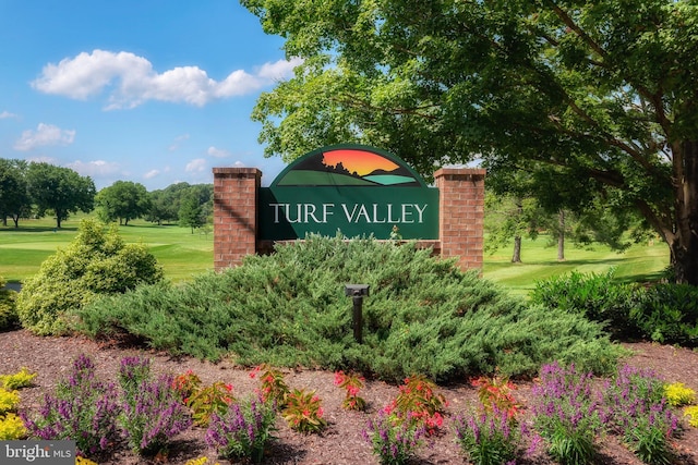 2609 Turf Valley Rd, Ellicott City, MD 21042 - community / neighborhood sign with a lawn