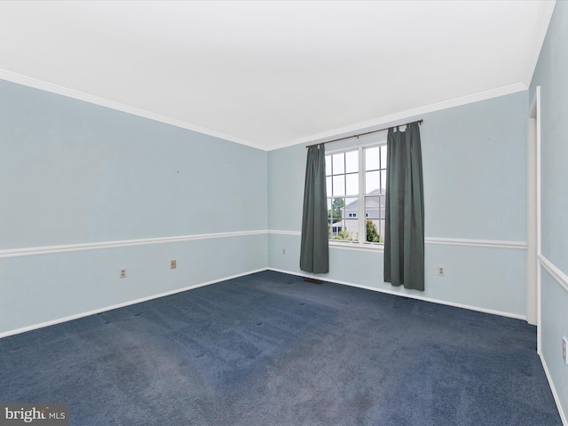 7250 Single Wheel Path, Columbia, MD 21046 - empty room featuring ornamental molding, dark carpet, and baseboards