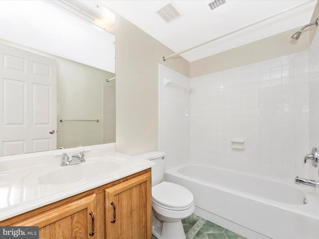 7250 Single Wheel Path, Columbia, MD 21046 - full bathroom with toilet, vanity, shower / washtub combination, and tile patterned floors