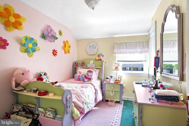 424 Hillside Rd, New Cumberland, PA 17070 - bedroom with carpet and lofted ceiling