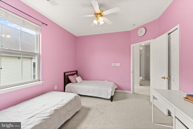 17435 Lethridge Cir, Round Hill, VA 20141 - carpeted bedroom featuring baseboards and ceiling fan
