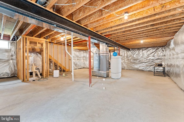 17435 Lethridge Cir, Round Hill, VA 20141 - basement with heating unit and a water softener system