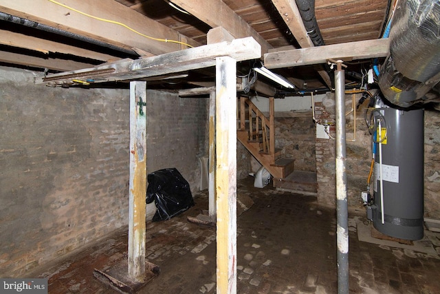 330 E Broadway, Salem, NJ 08079 - unfinished below grade area with stairs and water heater