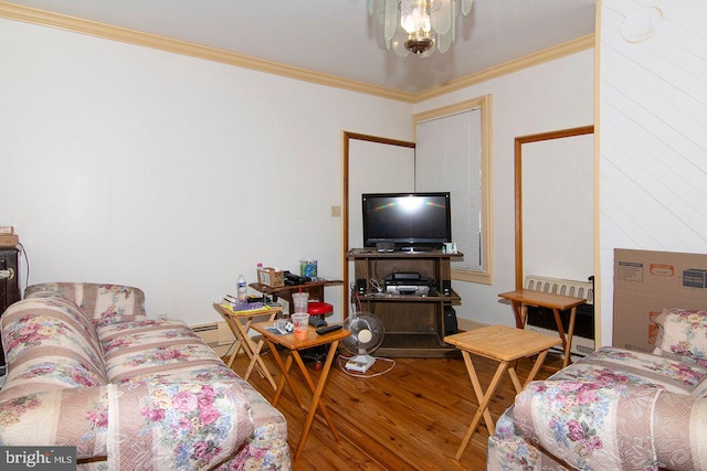 330 E Broadway, Salem, NJ 08079 - living area with ornamental molding and wood finished floors