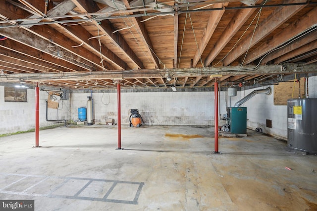 673 Harrisonville Rd, Swedesboro, NJ 08085 - unfinished below grade area featuring water heater and a heating unit
