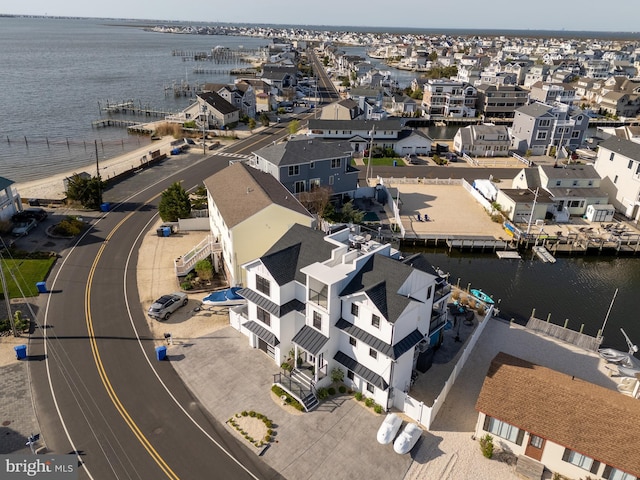 1181 Jennifer Ln, Manahawkin, NJ 08050 - birds eye view of property featuring a water view and a residential view