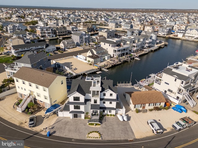 1181 Jennifer Ln, Manahawkin, NJ 08050 - drone / aerial view with a water view and a residential view