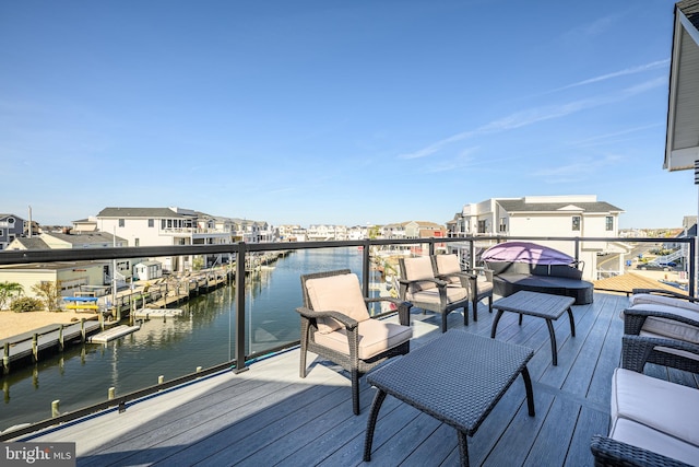 1181 Jennifer Ln, Manahawkin, NJ 08050 - deck featuring a water view