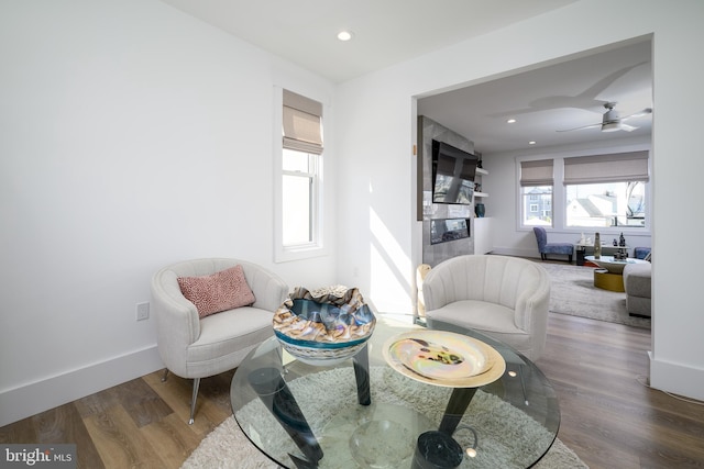 1181 Jennifer Ln, Manahawkin, NJ 08050 - living area featuring recessed lighting, baseboards, and wood finished floors