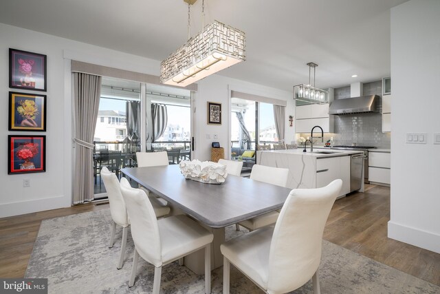 1181 Jennifer Ln, Manahawkin, NJ 08050 - dining area with baseboards and wood finished floors
