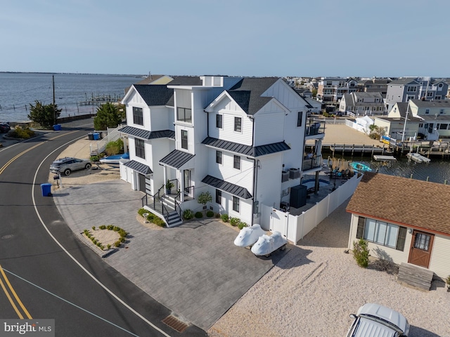 1181 Jennifer Ln, Manahawkin, NJ 08050 - drone / aerial view featuring a residential view and a water view