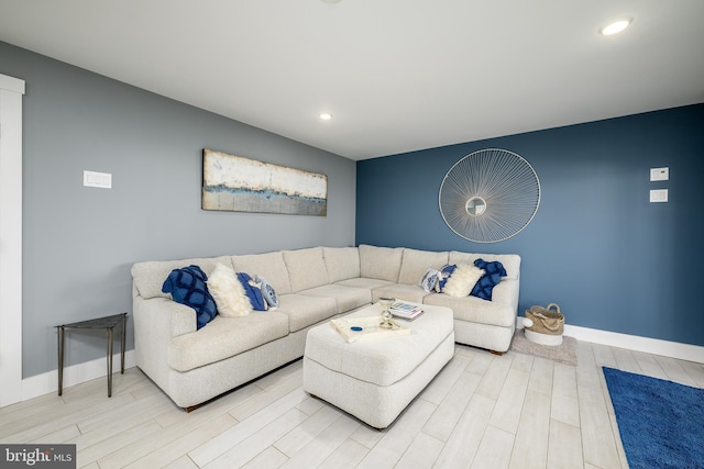 1181 Jennifer Ln, Manahawkin, NJ 08050 - living area with baseboards, recessed lighting, and wood finished floors