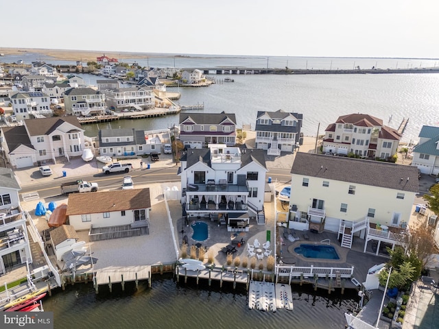 1181 Jennifer Ln, Manahawkin, NJ 08050 - birds eye view of property with a water view and a residential view