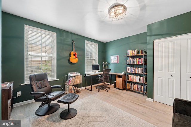 421 N 20th St, Philadelphia, PA 19130 - office featuring wood finished floors and baseboards
