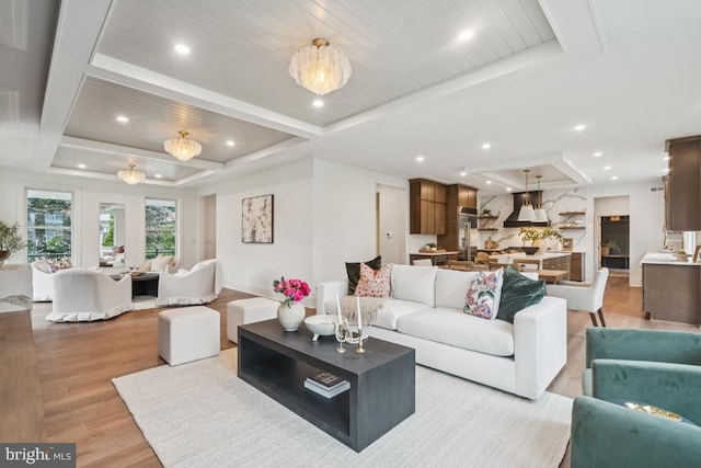 38 Birchall Dr, Haddonfield, NJ 08033 - living room with light wood-style floors and recessed lighting