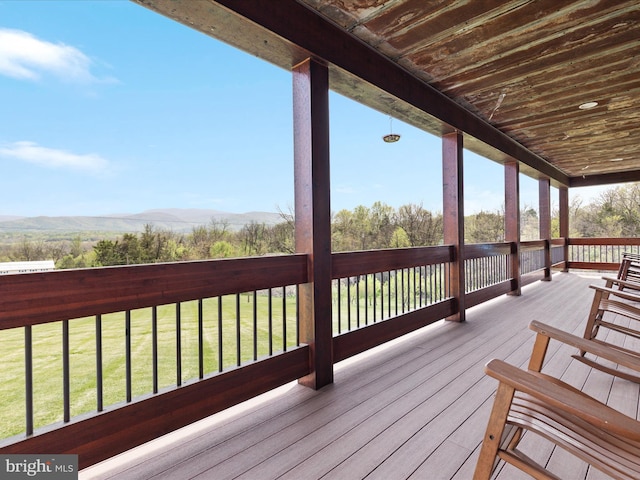 4437 Stonewall Jackson Hwy, Bentonville, VA 22610 - wooden terrace featuring a lawn