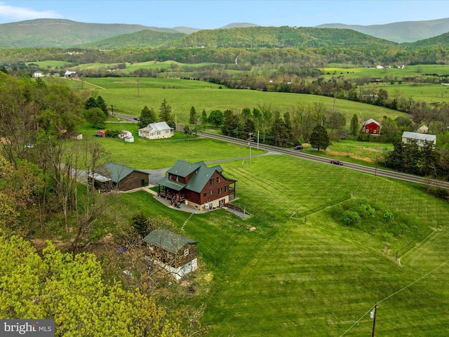 4437 Stonewall Jackson Hwy, Bentonville, VA 22610 - bird's eye view with a mountain view and a rural view