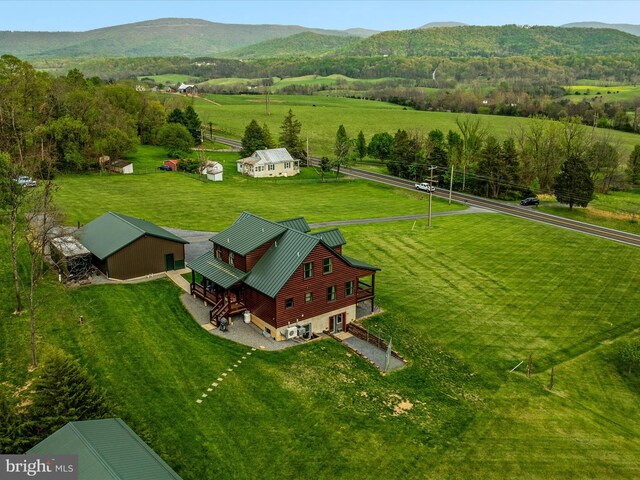 4437 Stonewall Jackson Hwy, Bentonville, VA 22610 - bird's eye view with a rural view and a mountain view