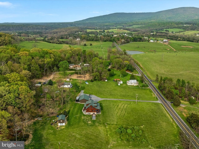 4437 Stonewall Jackson Hwy, Bentonville, VA 22610 - bird's eye view with a mountain view and a rural view