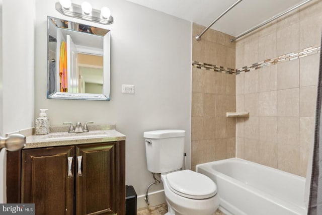 5608 Bismach Dr Unit 103, Alexandria, VA 22312 - bathroom featuring vanity, washtub / shower combination, and toilet