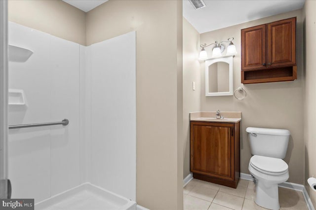 128 Pinion Pl, Bear, DE 19701 - full bathroom with walk in shower, tile patterned flooring, baseboards, and toilet