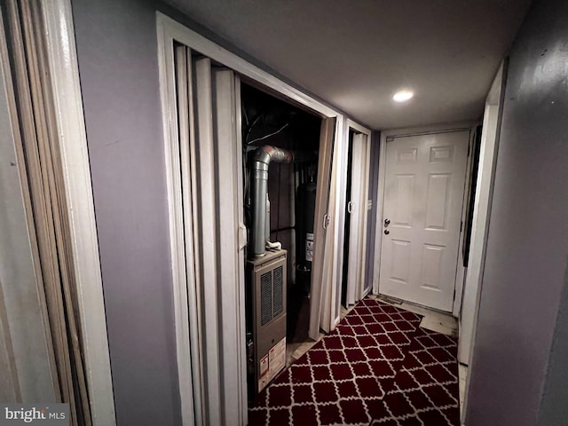 corridor with recessed lighting