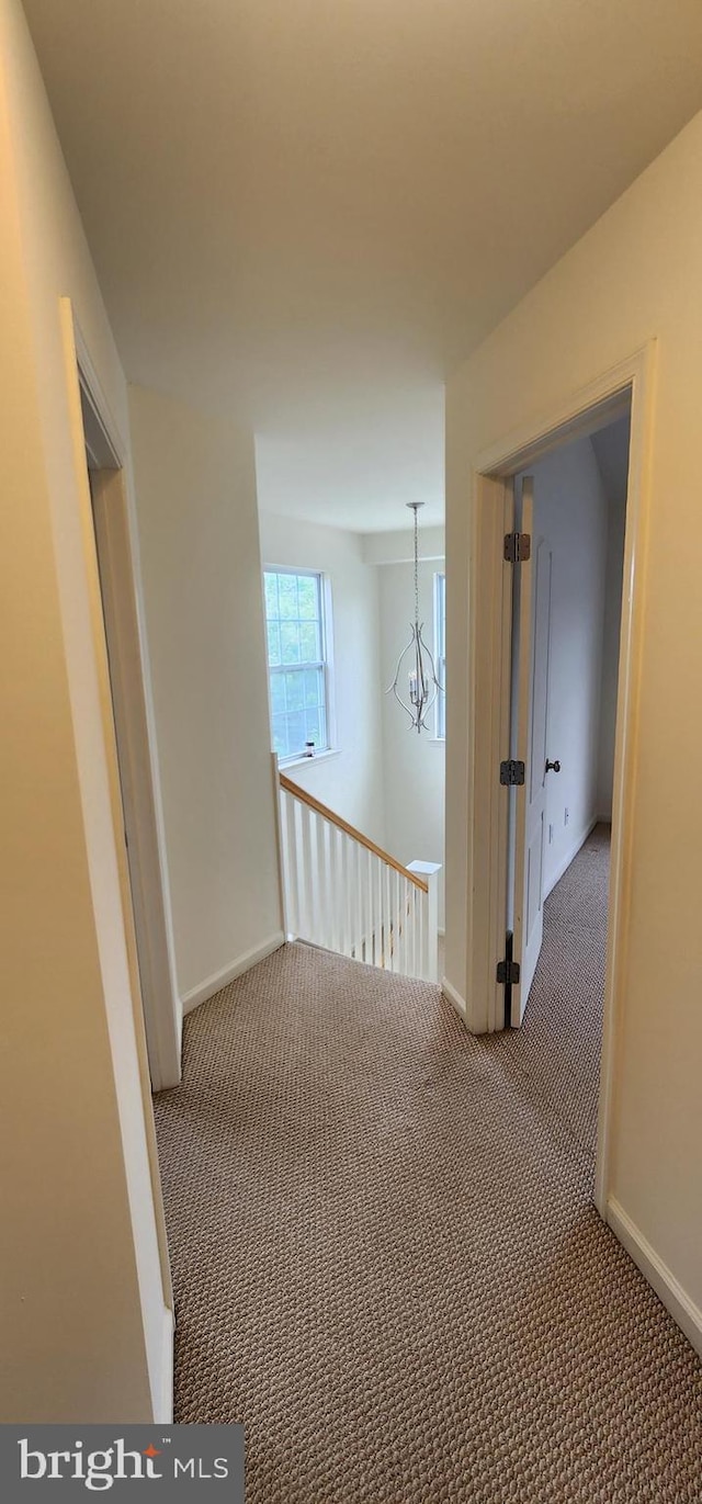 335 Paradee Dr, Dover, DE 19904 - hallway with carpet floors and an upstairs landing