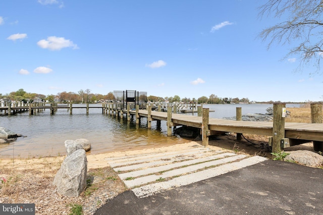 7828 Yona Ct, Glen Burnie, MD 21060 - dock area featuring a boat ramp and a water view