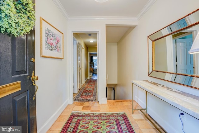 3275 Sutton Pl NW Unit C, Washington, DC 20016 - entrance foyer featuring baseboards and crown molding