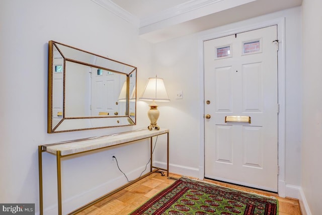 3275 Sutton Pl NW Unit C, Washington, DC 20016 - entrance foyer with baseboards and ornamental molding