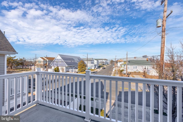 balcony with a residential view