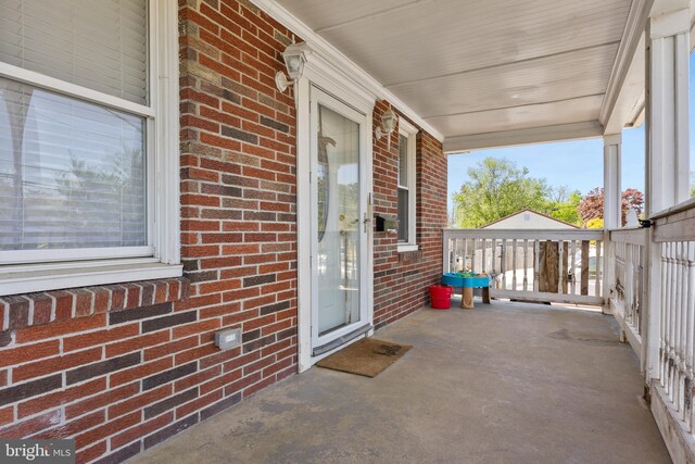 view of patio with covered porch